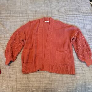 Madewell XXL Bobble Knit Sweater Orange